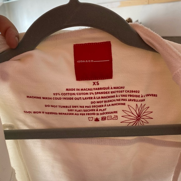 Isda & co. White “Jean Style” Button Down Cotton Hoodie - Picture 4 of 6